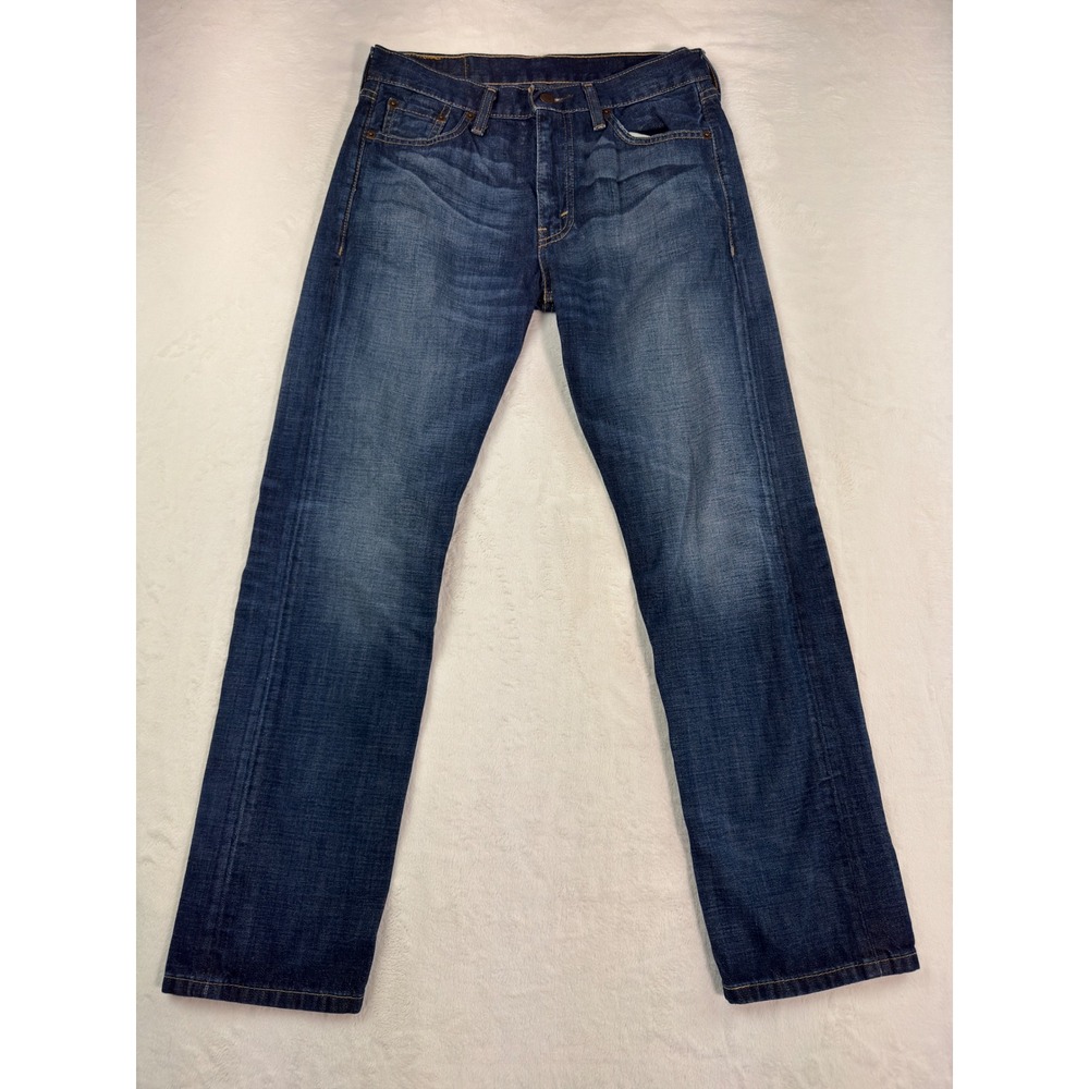 Levis 513 Slim Straight Jeans Mens 30x30 Dark Wash Blue Denim 08513-0242